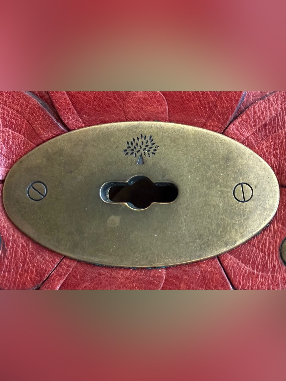 MULBERRY Bayswater Tooled Red Leather Satchel Bag - Picture 9 of 11